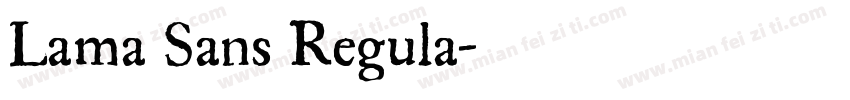 Lama Sans Regula字体转换